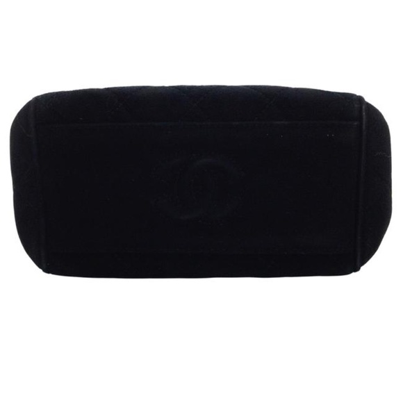 Chanel Kiss-lock Black Suede Leather Clutch - Picture 4 of 11